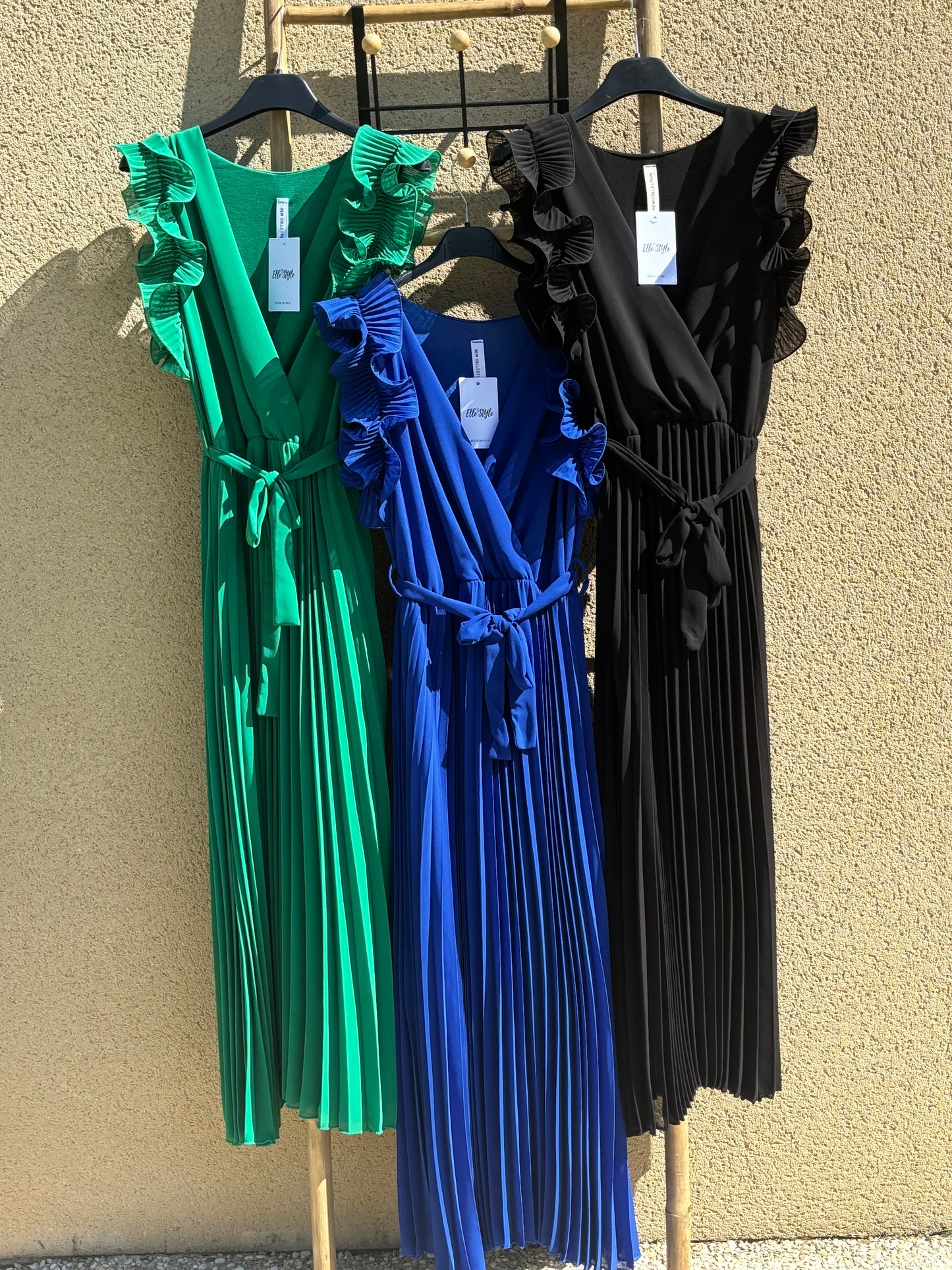 Robe plissée à volants