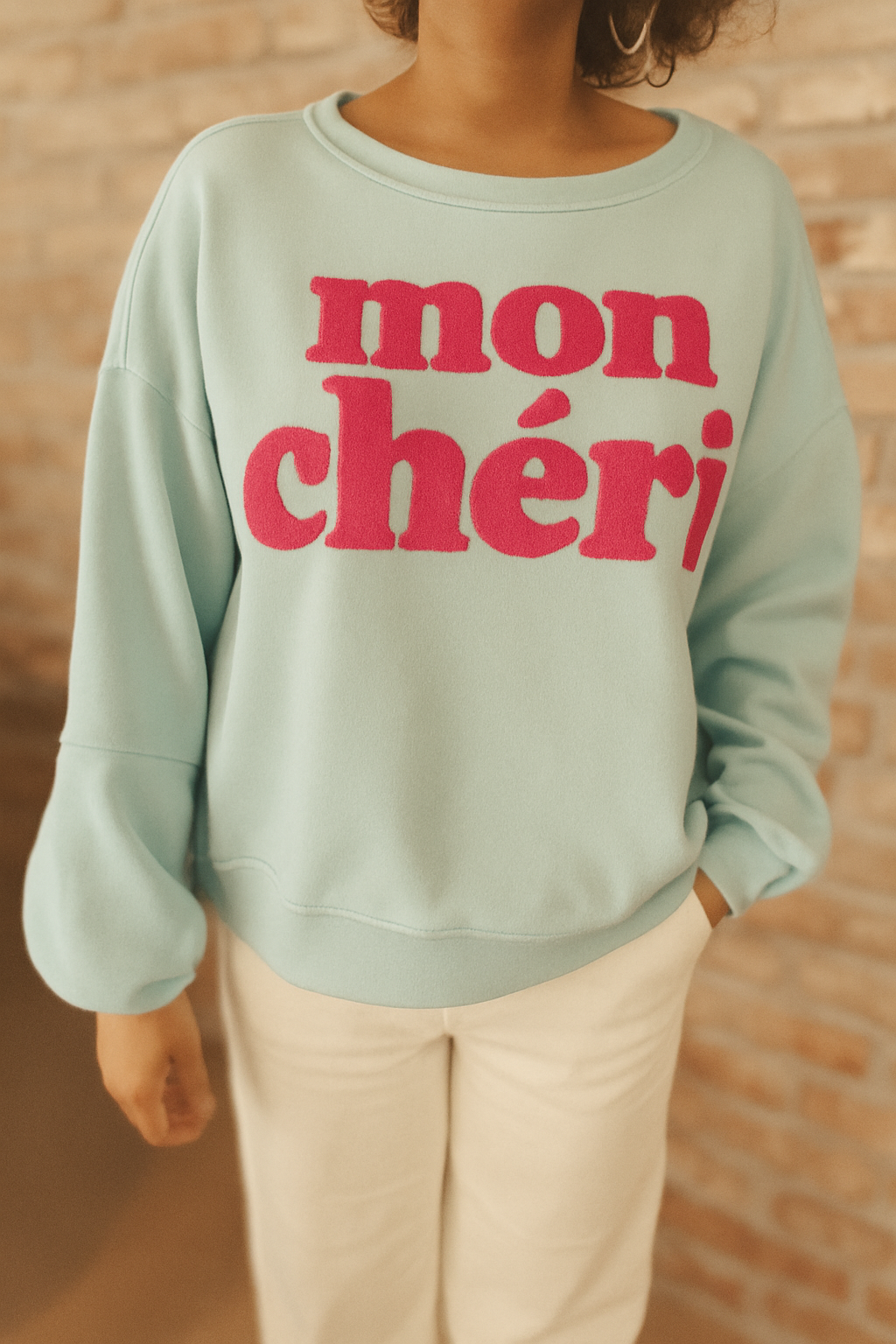 Sweat « «Mon Cheri » bleu