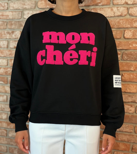 Sweat « mon chéri » noir