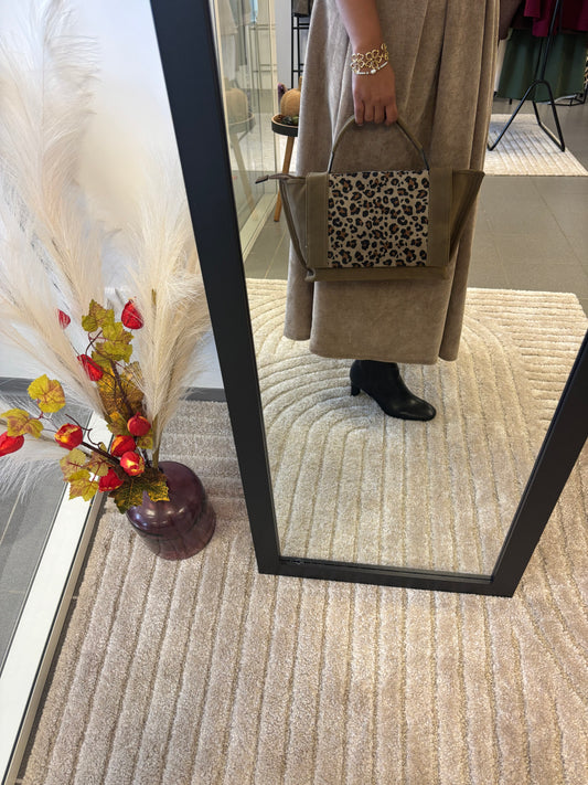Sac à main chic imprimé léopard