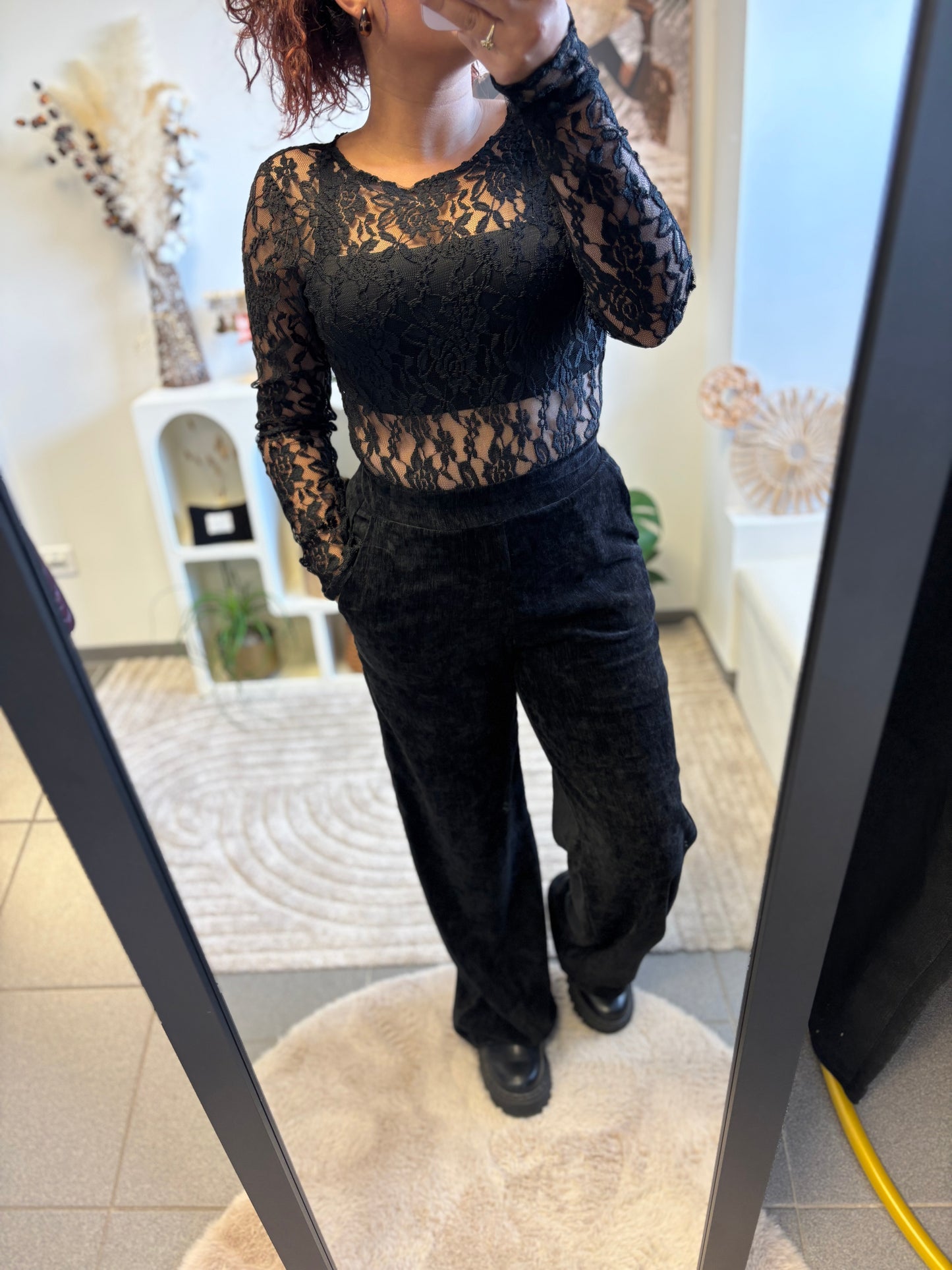 🖤 Body en dentelle noire transparente