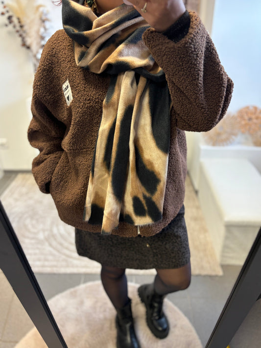 Écharpe imprimé fauve – Chaleur & style sauvage