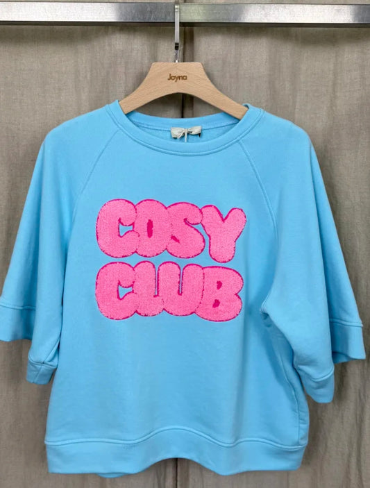 Sweat COSY CLUB Bleu Ciel