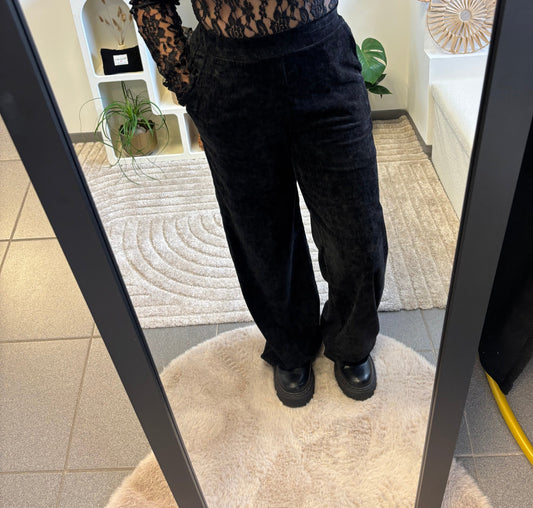 Pantalon large effet velours 🖤