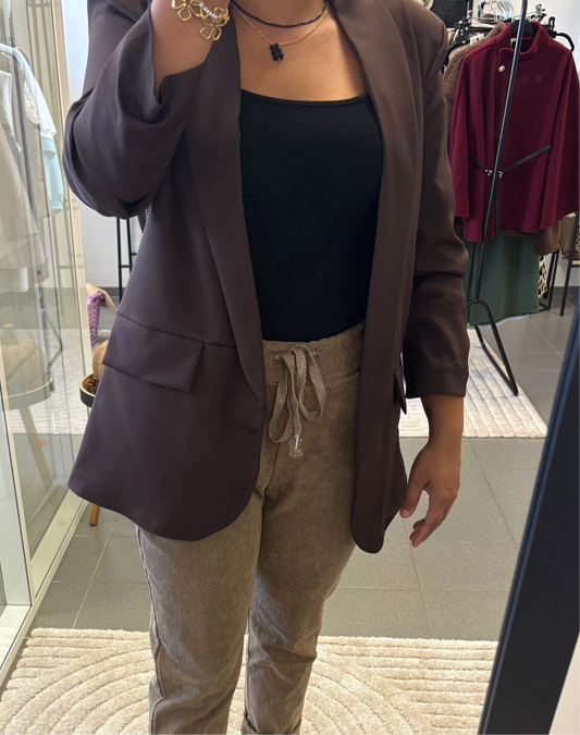 Veste blazer marron chic & intemporelle