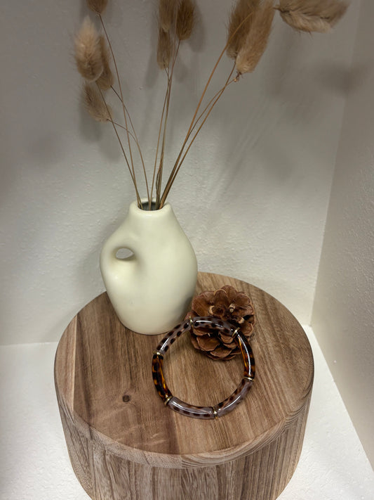 Bracelet effet écaille marron