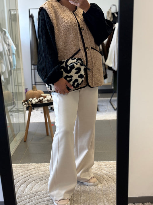 Gilet sans manches marron clairtout doux