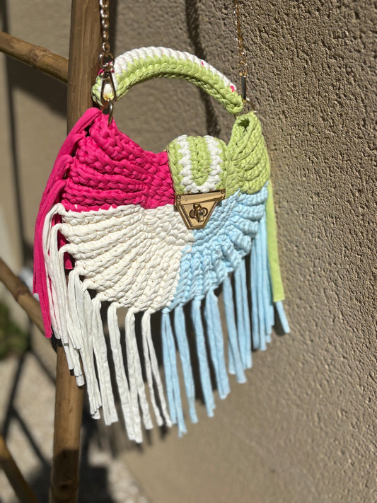Sac pop macramé