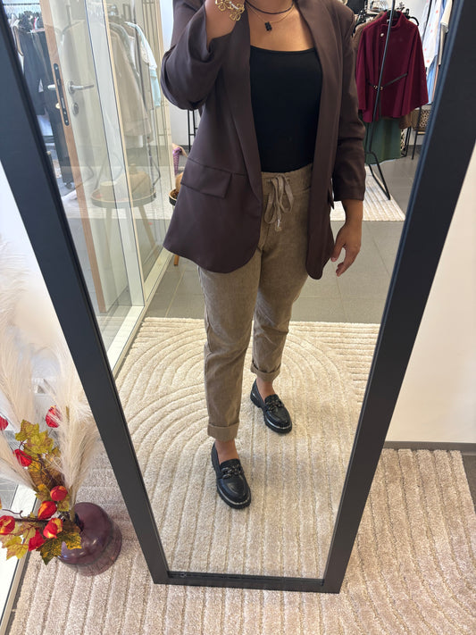 Pantalon casual chic à cordon